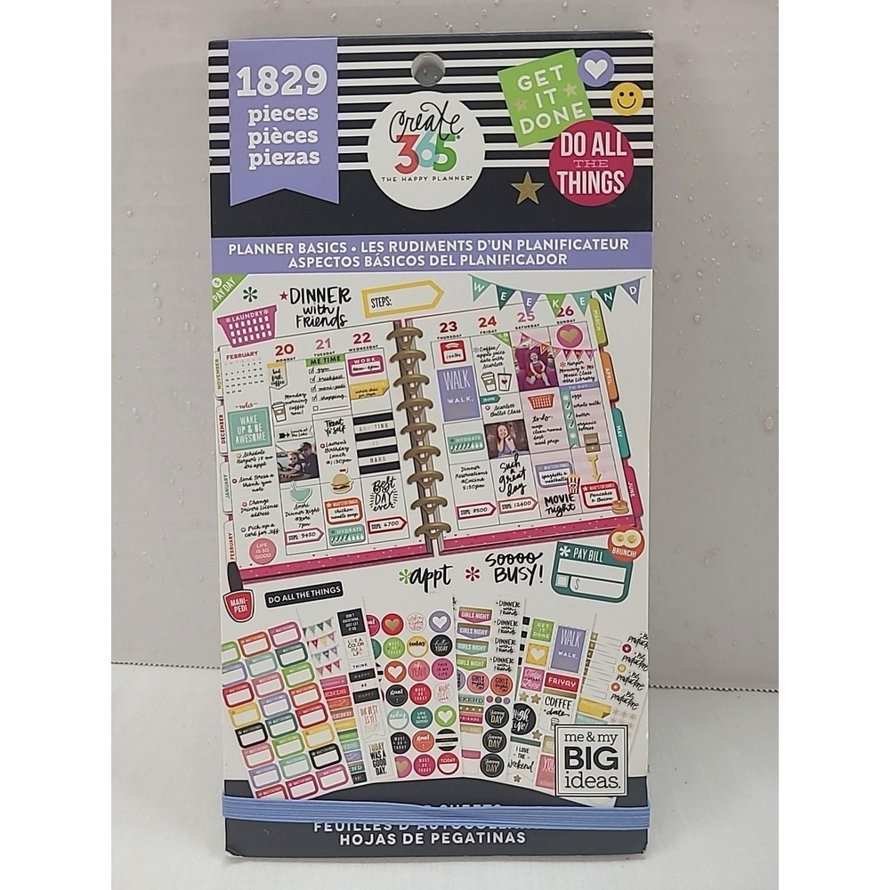 NEW  The Happy Planner Planner Basics 1829 Pcs By Me & My BIG Ideas Complete